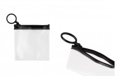 Poluprovidna kesica (PVC) 80x80 mm sa crnim patent  (zip) zatvaračem - 12 kom