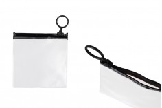 Poluprovidna kesica (PVC) 100x100 mm sa crnim patent  (zip) zatvaračem - 12 kom