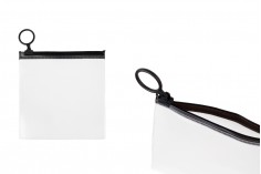 Poluprovidna kesica (PVC) 120x120 mm sa crnim patent  (zip) zatvaračem - 12 kom