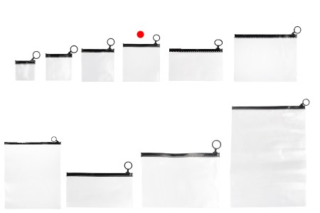 Poluprovidna kesica (PVC) 120x120 mm sa crnim patent  (zip) zatvaračem - 12 kom-grupa_slika