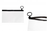 Poluprovidna kesica (PVC) 150x100 mm sa crnim patent  (zip) zatvaračem - 12 kom