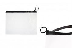 Poluprovidna kesica (PVC) 200x150 mm sa crnim patent  (zip) zatvaračem - 12 kom