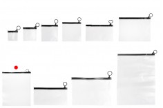 Poluprovidna kesica (PVC) 250x300 mm sa crnim patent  (zip) zatvaračem - 12 kom