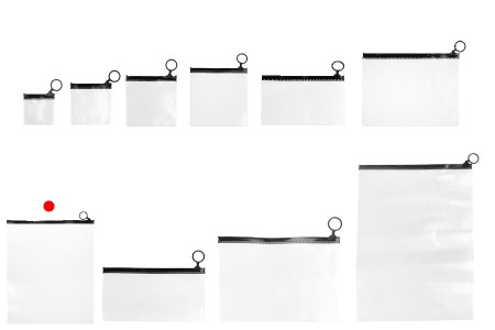 Poluprovidna kesica (PVC) 250x300 mm sa crnim patent  (zip) zatvaračem - 12 kom-grupa_slika