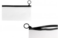 Poluprovidna kesica (PVC) 190x100 mm sa crnim patent  (zip) zatvaračem - 12 kom