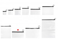 Poluprovidna kesica (PVC) 190x100 mm sa crnim patent  (zip) zatvaračem - 12 kom