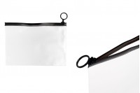 Poluprovidna kesica (PVC) 200x140 mm sa crnim patent  (zip) zatvaračem - 12 kom
