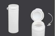 Bela plastična kutijica 50mL sa sigurnosnim klik poklopcem za pilule i kapsule