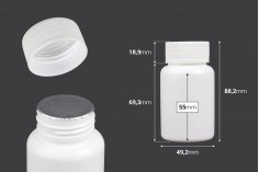 Bela plastična kutijica 120mL sa navojnim zatvaračem za pilule i kapsule