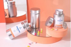 Plastična srebrna PET kutijica 180mL za lekove i kapsule - 12 kom