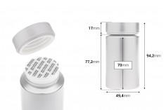 Plastična srebrna PET kutijica 120mL za lekove i kapsule - 12 kom