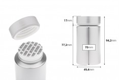 Plastična srebrna PET kutijica 120mL za lekove i kapsule - 12 kom