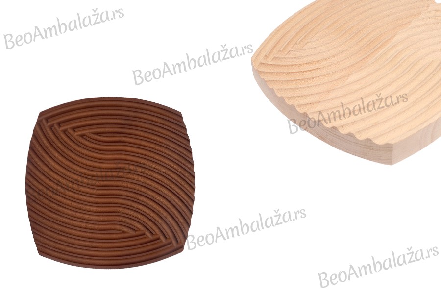 Drveni rekvizit u obliku dijamanta za fotografije i dekoraciju 195x195x20mm, u svetlo ili tamno braon boji