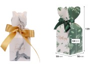 Papirna poklon kutija 50x50x120 mm sa trakom u različitim dezenima - 50 kom