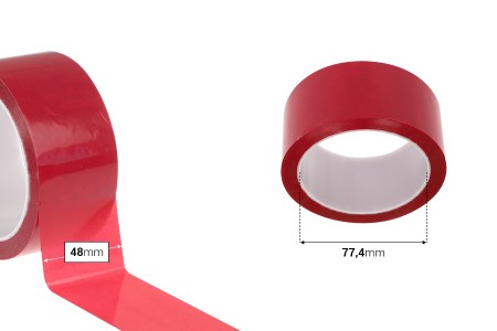 Samolepljiva sigurnosna traka za kartonske kutije širine 48 mm - dužine 50 m-dimenzije_slike
