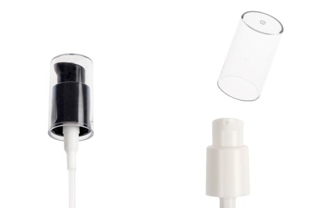 Plastična pumpica PP18 za kreme u crnoj ili beloj boji sa providnim zatvaračem-slika_proizvoda