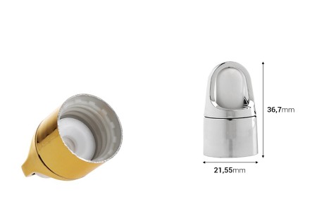 Aluminijumska kapica za pipete od 5 do 100mL sa belom gumicom-dimenzije_slike
