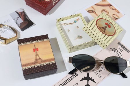 Papirna kutija sa motivima Ajfelovog tornja za nakit - 12 kom-grupa_slika