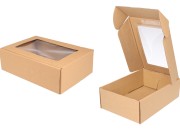 Kraft kutija 160x220x70mm za pakovanje sa prozorom - 20 kom