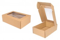 Kraft kutija 160x220x70mm za pakovanje sa prozorom - 20 kom