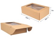Kraft kutija 160x220x70mm za pakovanje sa prozorom - 20 kom