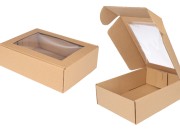 Kraft kutija 180x240x70mm za pakovanje sa prozorom - 20 kom