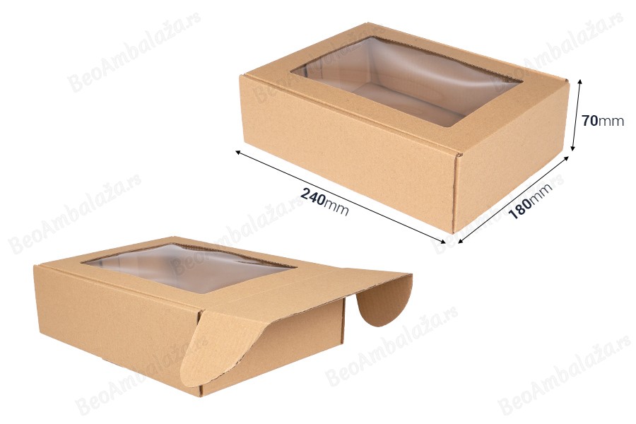 Kraft kutija 180x240x70mm za pakovanje sa prozorom - 20 kom-dimenzije_slike