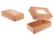 Kutija od kraft papira 235x125x60 mm sa prozorom - 50 kom