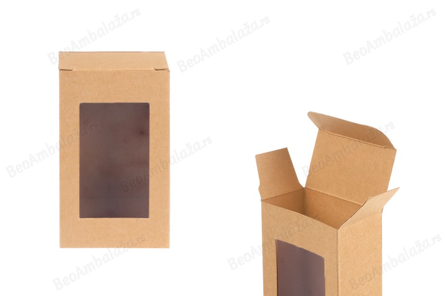 Kartonska kraft kutija za sapun 100x55x30mm, sa prozorom - 50 kom-slika_proizvoda