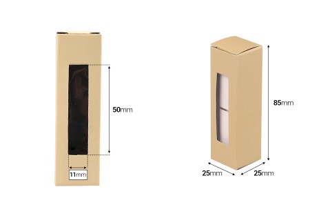 Papirna kutija 25x25x85 sa prozorom - 50 kom-2