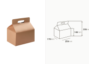 Kutija - paket za pakovanje 250x170x255mm od Kraft papira sa čvrstim kartonskim dnom - 20 kom Kutija - paket za pakovanje 250x170x255mm od Kraft papira sa čvrstim kartonskim dnom - 20 kom