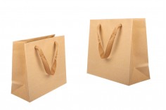 Papirna kraft ekološka kesa 260x110x230mm, sa braon trakom - 20 kom  