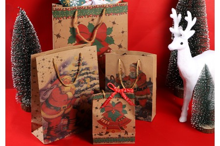 Božićna kesa sa ručkom od kanapa 240x80x330mm, u 4 dizajna - 20 kom-grupa_slika