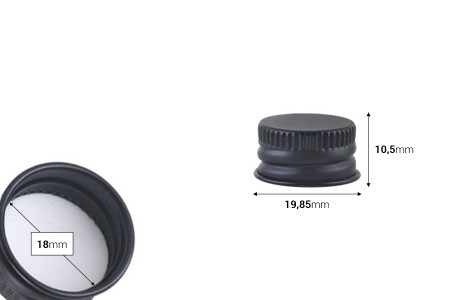 Navojni aluminijumski zatvarač 18x10,5 mm sa lajnerom-dimenzije_slike