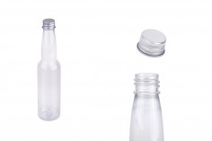 Plastična providna flašica 150mL sa aluminijumskim zatvaračem i zaptivkom - 12 kom