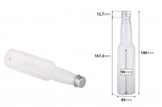 Plastična providna flašica 150mL sa aluminijumskim zatvaračem i zaptivkom - 12 kom