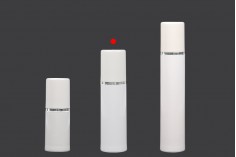 Airless bela plastična bočica 30mL za kreme sa srebrnom linijom i belim zatvaračem