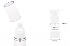 Airless plastična providna flašica 15mL za kreme