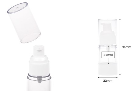 Airless plastična providna flašica 15mL za kreme-2
