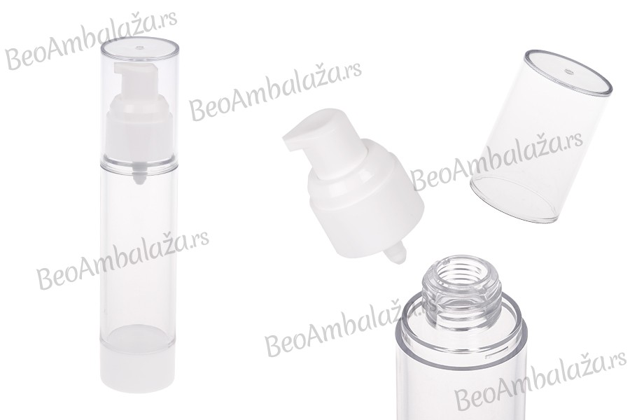 Airless plastična providna bočica 50mL za kreme Airless plastična providna bočica 50mL za kreme