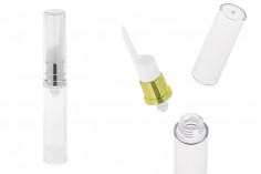 Airless providna bočica 10mL za serum sa detaljima u zlatnoj ili srebrnoj boji - 12 kom