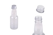 Plastična providna flašica 70mL sa aluminijumskim zatvaračem i zaptivkom - 12 kom