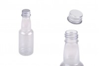 Plastična providna flašica 70mL sa aluminijumskim zatvaračem i zaptivkom - 12 kom