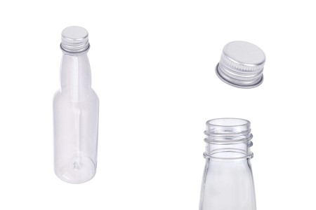 Plastična providna flašica 100mL sa aluminijumskim zatvaračem i zaptivkom - 12 kom-slika_proizvoda