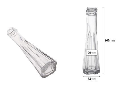 Staklena flašica 50mL za ulje, sirće, piće ili dekoraciju-dimenzije_slike