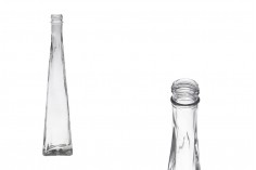 Staklena trouglasta dekorativna flaša 180mL