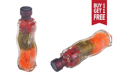 Staklena bočica 100mL sa povrćem, za dekoraciju kuhinje-slika_proizvoda