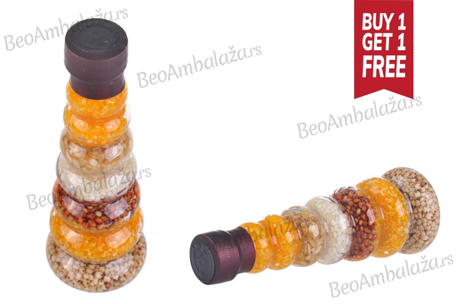 Staklena bočica 100mL sa semenkama, za dekoraciju kuhinje