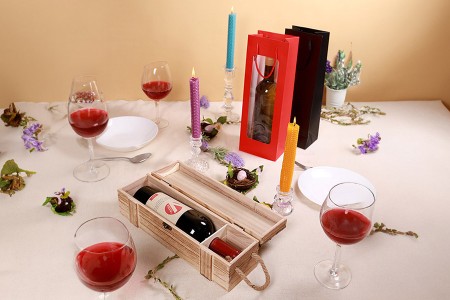 Papirna poklon kesa  125x85x360 mm sa prozorom i trakom - 12 kom-grupa_slika