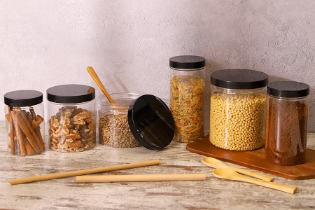 Plastična PET kutija 750mL za soli za kupanje, sa crnim zatvaračem 100x120 mm-grupa_slika